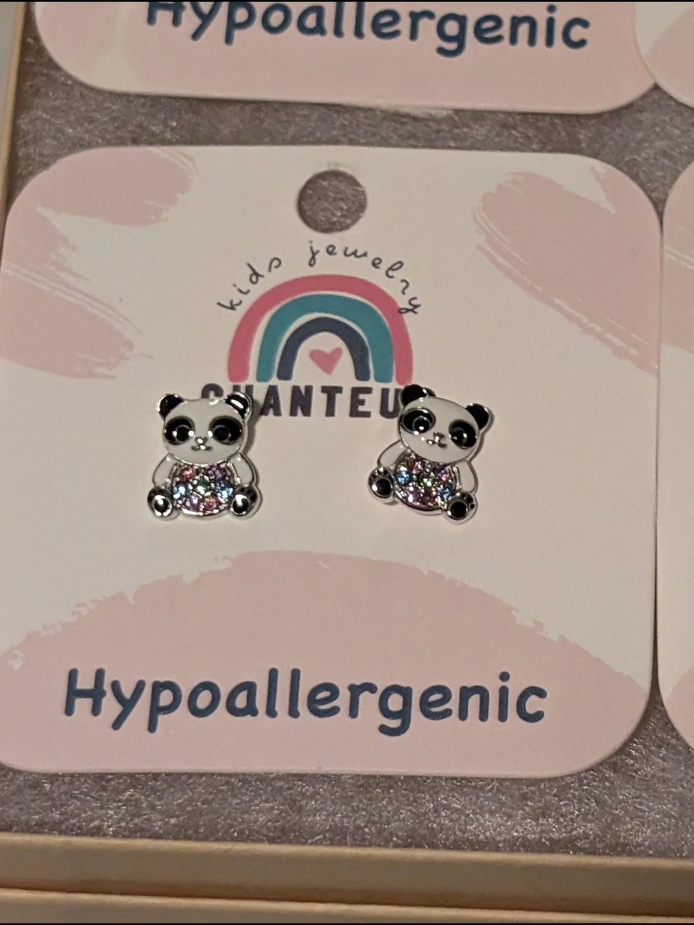 4 set Of Chanteur Hypoallergenic Kids Stud Earrings
